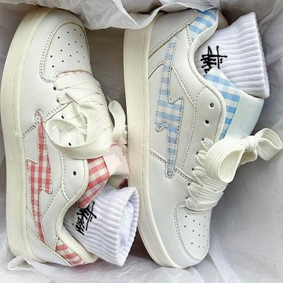 Весна и осень новая повседневная обувь для хлеба женская платформа нишевая универсальная обувь для доски ins дышащая