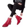 Short Boots Women's Low-heeled Thick-heeled Martin Boots Women's 2025 New Korean Version of Bare Boots Pointed Short Tube Autumn and