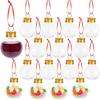 10Pcs 50/100ml Christmas Booze Balls-Xmas Fillable Booze Tree Ornaments-Clear Plastic Xmas Hanging Pendant Candy Juice Bottle