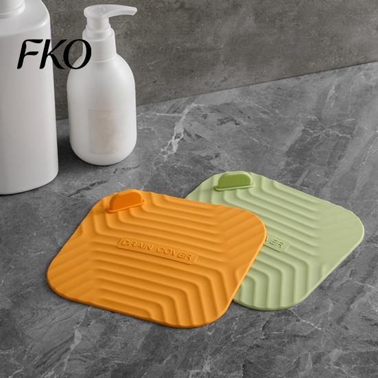 Soft Rubber Drain Stopper Shower Cover Tub Stopper, Waterproof Silicone Floor with Easy Clean Handle, Universal Size Debris Catcher for Kitchen,