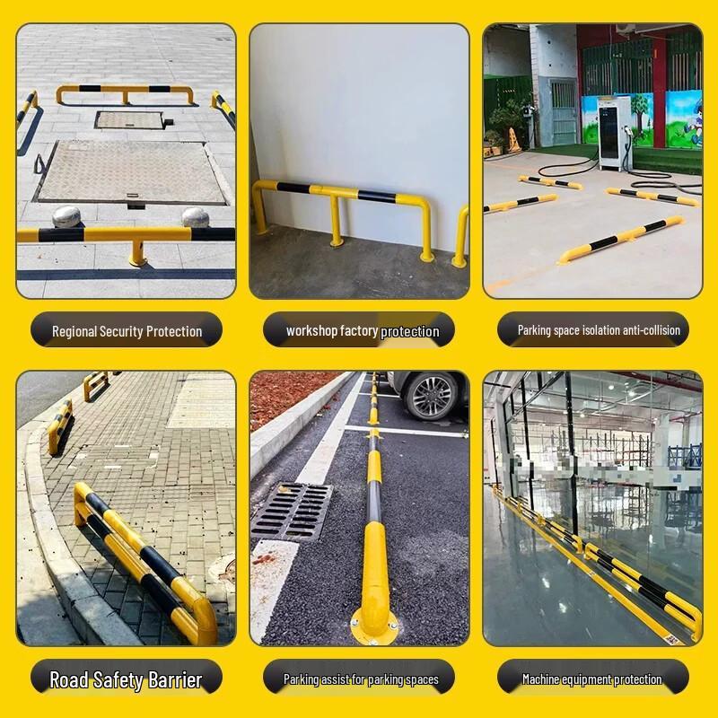 U-Shaped Galvanized Steel Parking Barrier