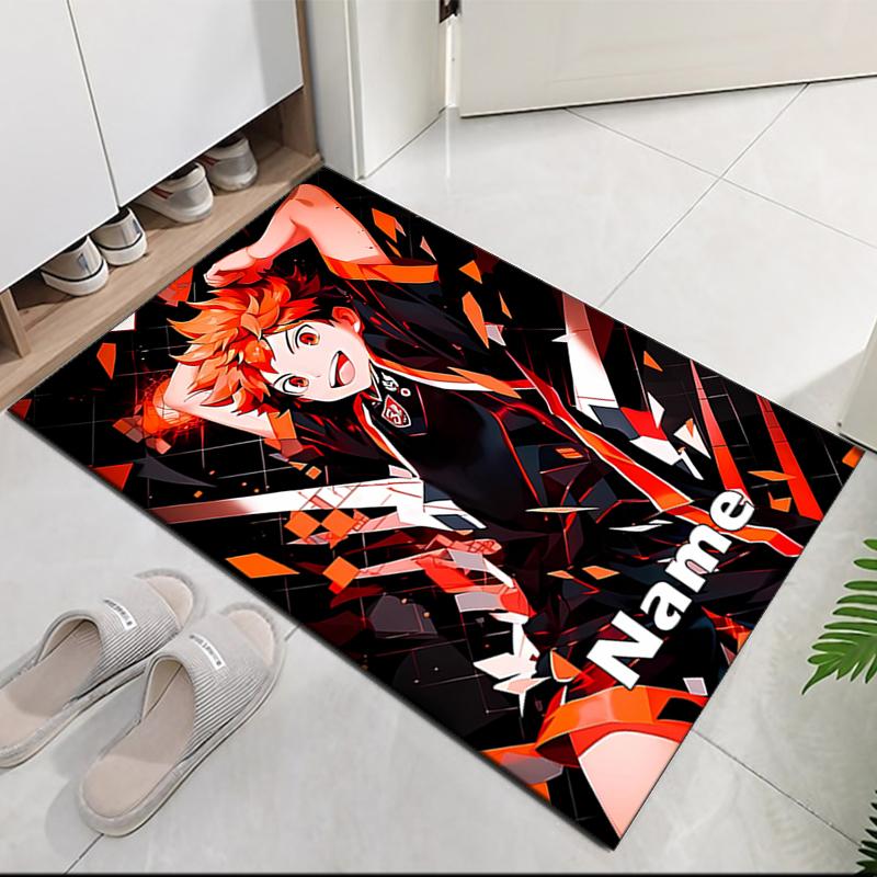 Custom Name Haikyu Printed Carpet, for Office Chair Living Room Bedroom Kitchen Room Decor Gifts.