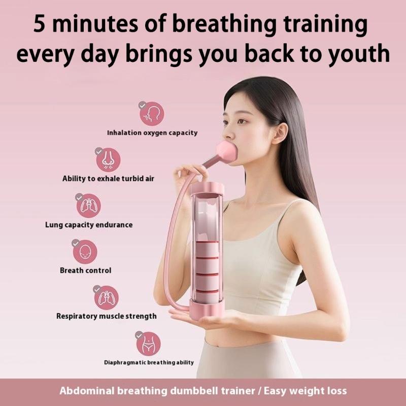 Portable Breathing Resistance Trainer Lung Capacity Training Device Abdominal Muscle Trainer For Home Gym Easy to Use