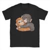 2026 Новая Хлопковая Повседневная Футболка с Принтом Обезьянки для Мужчин Летние Винтажные Футболки с Круглым Вырезом Новые Футболки Оверсайз Оптовые Топы
