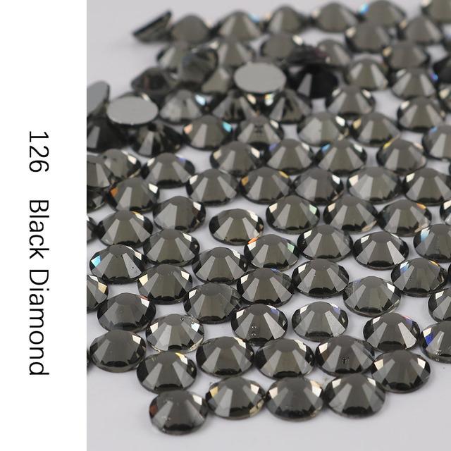 Стразы без горячей фиксации, кристалл Ab Ss3-Ss30, стразы для ногтей с плоской задней частью, стразы премиум-качества, блестящие стразы для ногтей, хрустальный камень