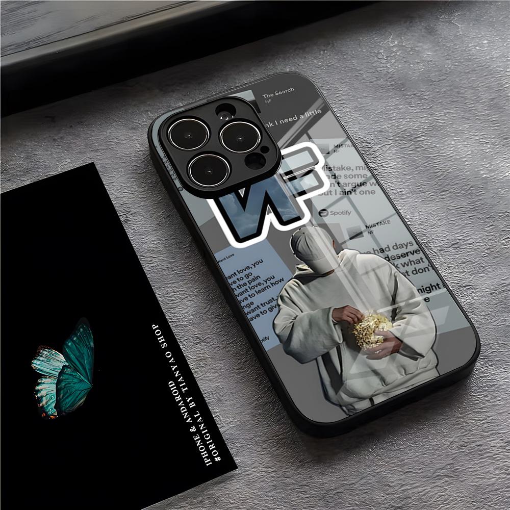 Чехол для телефона Rapper N-NF для iPhone 17 Pro Max 15 Pro 16 14 Plus 12 13 Mini 11 Pro Ударопрочная стеклянная крышка