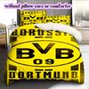 football Logo Pattern Bedding Quilt Set Quilt Cover Pillowcase Home Decoration Birthday Gift (1*duvet cover+ 2*pillowcase, without core)