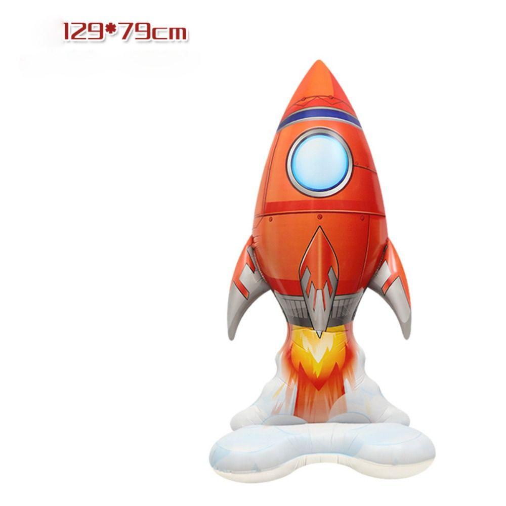 Мультфильм космонавт ракета воздушные шары из фольги 4D воздушный шар из алюминиевой пленки детский день рождения