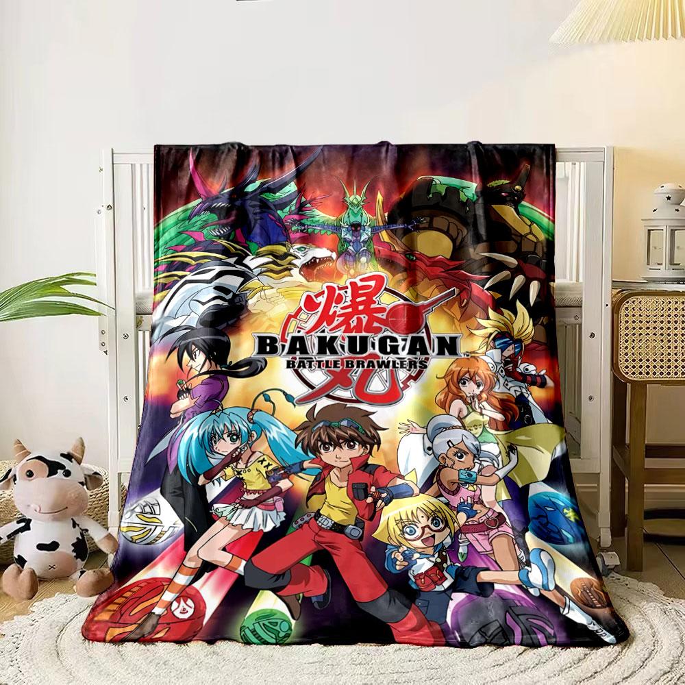 Colorful characters and creatures with flaming background and dynamic poses. for all seasons blanket lunch break throw gift