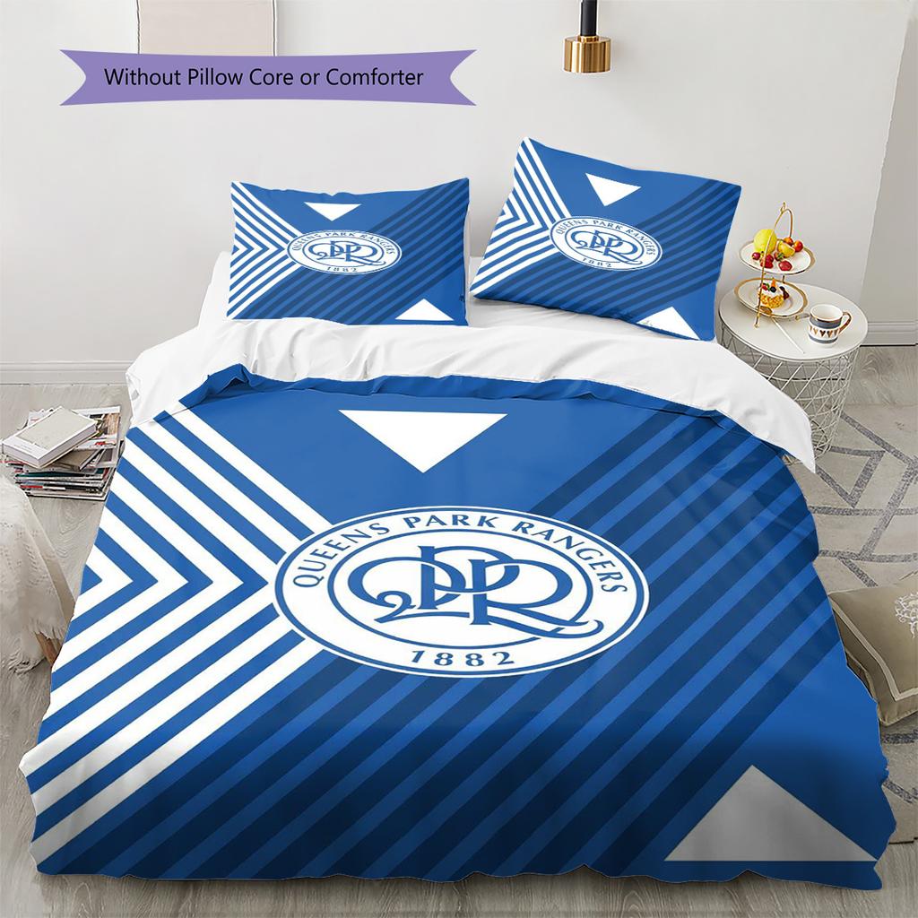Queens Park Rangers fc Pattern Bedding Set Quilt Cover Pillowcase Home Decor Gift (1 * duvet cover + 2 * pillowcase, without core)