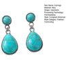 Bohemian Retro Turquoise Tear Drop Pendant Earrings Women Geometric Dangle Earrings National