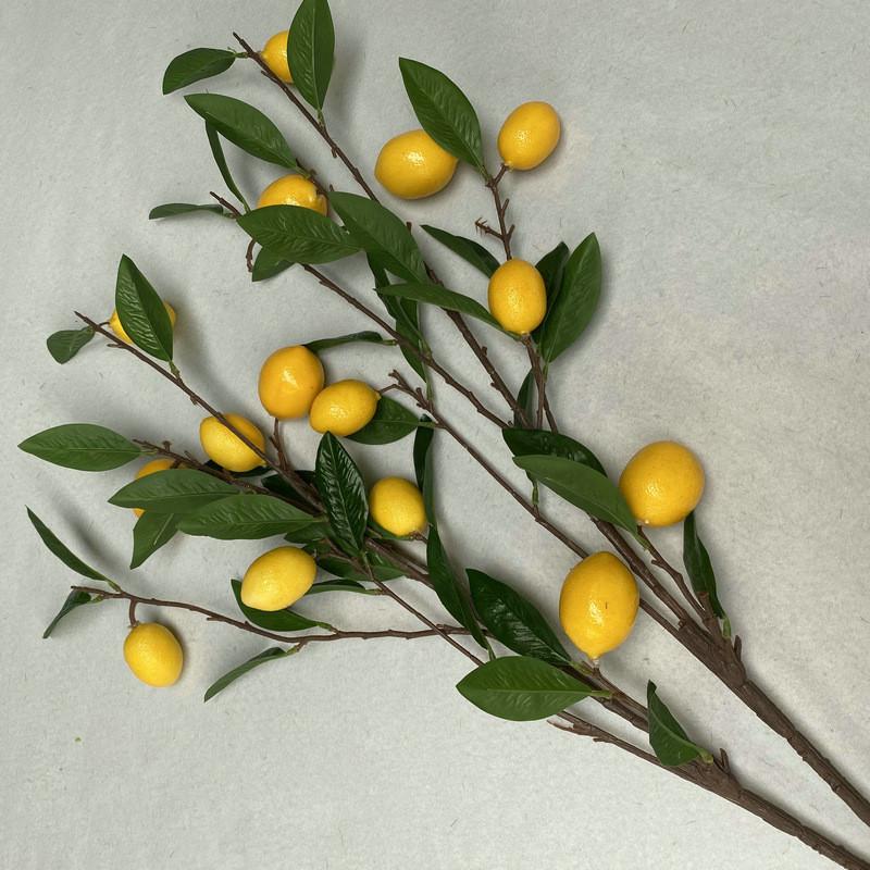 Lemon Artificial Fruit Branch Foam For Photography And Staging Decoration Props