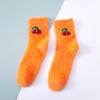 Cute Coral Velvet Socks For Women Winter Warm Floor Socks Cartoon Fruit Christmas Socks Avocado Peach Fleece Thermal Stockings