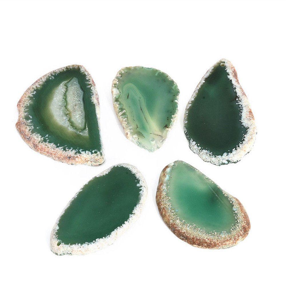 Agate Geode Slice Stone Brazil Healing Jewelry Accessories Home Decoration DIY Quartz Pendant