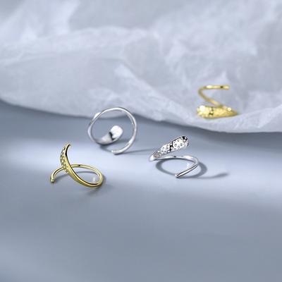Весенние серьги-гвоздики женские нишевые дизайн легкие роскошные спиральные серьги