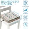 Non Slip Kids Booster Seat Child Dining Table Booster Seat with Adjustable Safety Belt & Fastening Strap Cartoon Booster Cushion