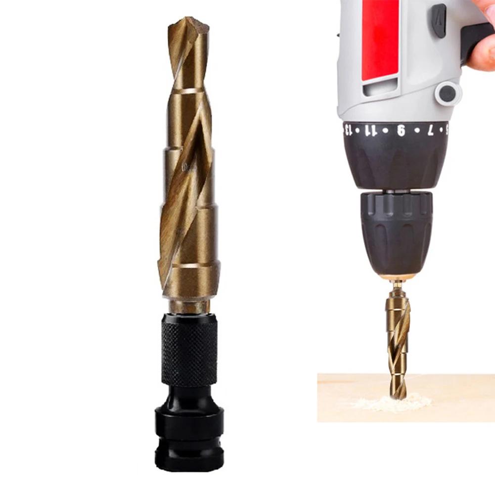 1pc 14/16/18/20/22mm HSS Core Step Drill Bit 5 Steps Multiple Hole Cone Drill Bits Hex Shank For Steel/wood/aluminum Alloy