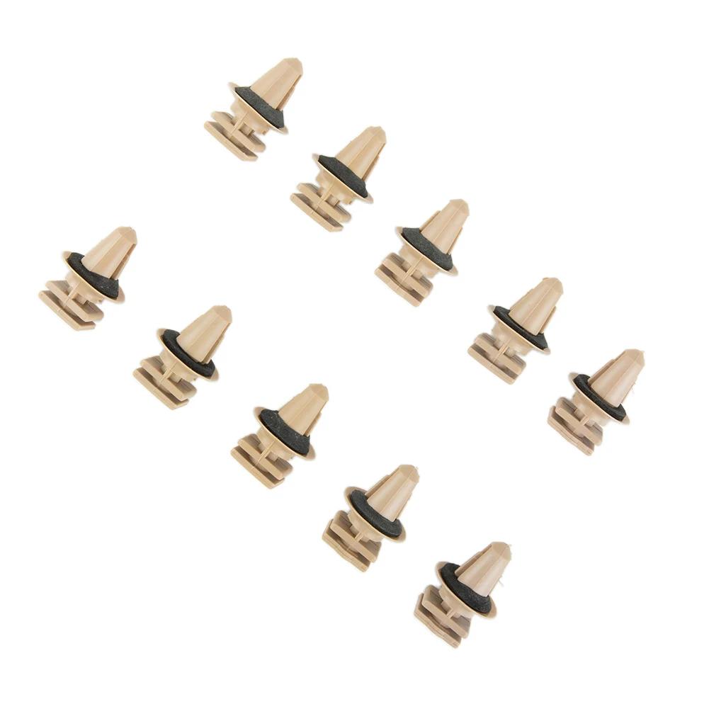 10x автомобильных нейлоновых зажимов для BMW 51477117532, пластиковый зажим для порога и входной двери, подходит для отверстий 10 мм, автомобильные аксессуары