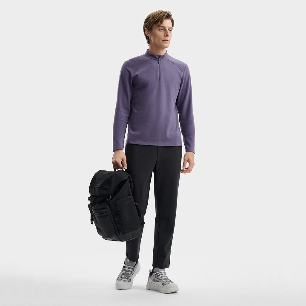 Fila Белые Классические Микро Конус Модные Повседневные Универсальные Флисовые Теплые Удобные Вязаные Повседневные Брюки Мужские брюки Черные F11M543605FBK