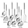 9 предметов кухонных принадлежностей из нержавеющей стали, набор нержавеющих лопаток, набор кухонных лопаток для супа