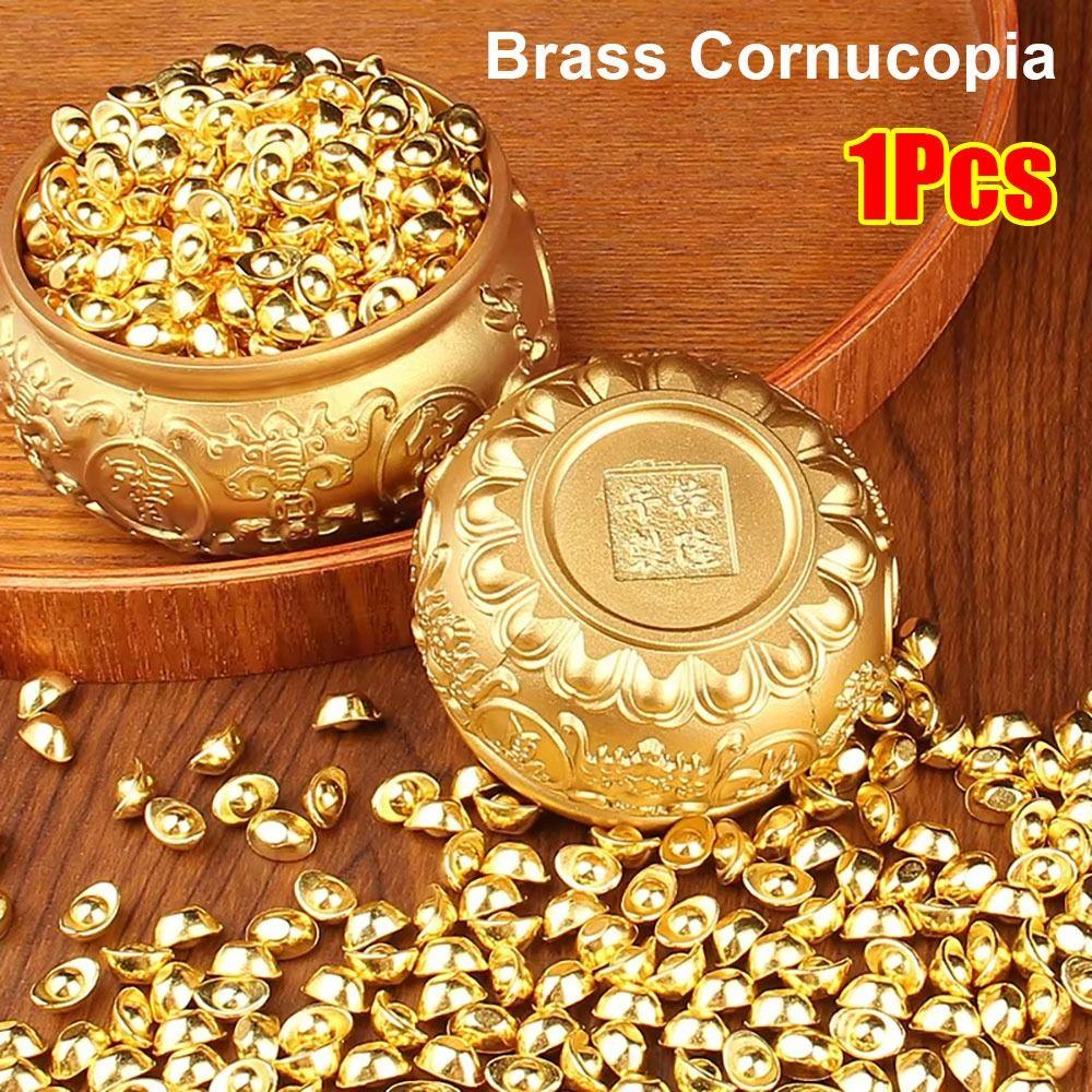 1Pcs Attract Wealth Brass Cornucopia Fortunate Desktop Small Ornament Treasure Bowls Home Decor