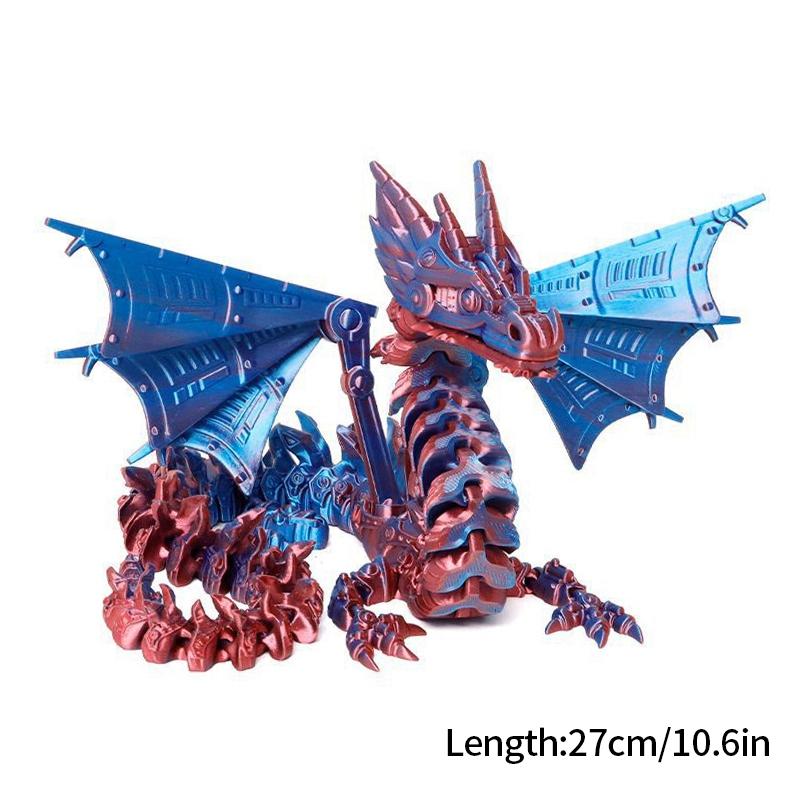 3D-печатный китайский дракон, вращающиеся драконы, детские подарки, реалистичная статуя дракона, ландшафтное украшение, печатные фигурки животных
