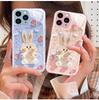 Apple 13Pro Rabbit X/XS Liquid Glass MAX Oil Painting 13 All-inclusive iPhone11 Cover