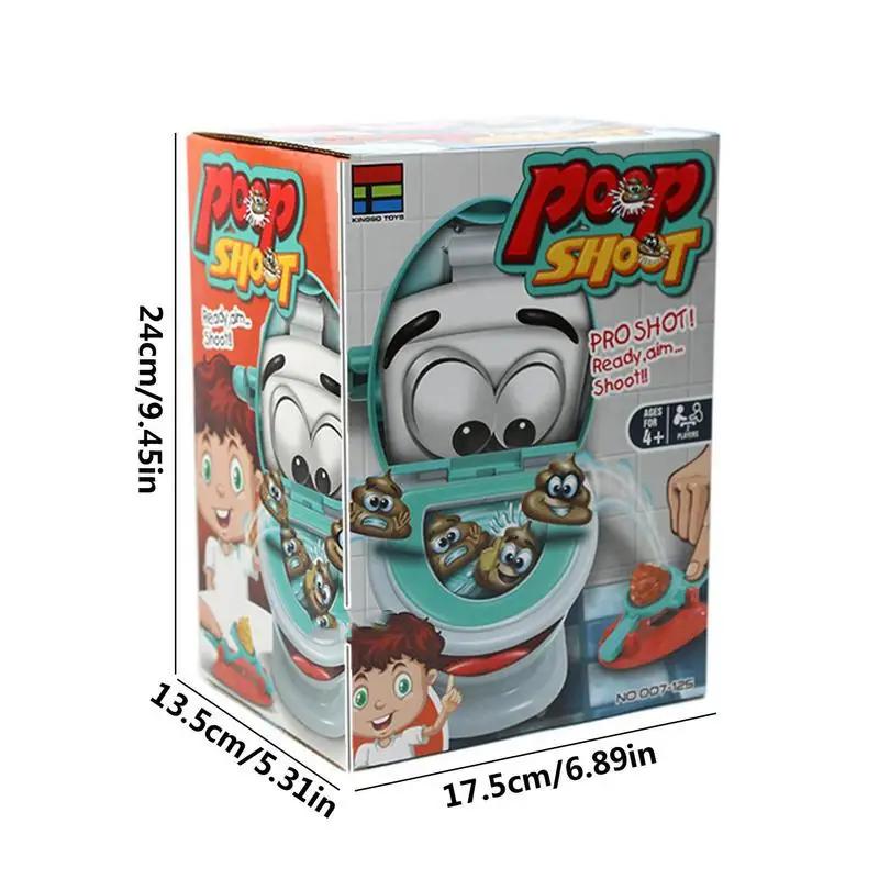 1 Set Poop Shooter Toy Funny Toilet Toy Family Party Relaxation Parent Child Interactive Game Tabletop PK Creative Catapult Game