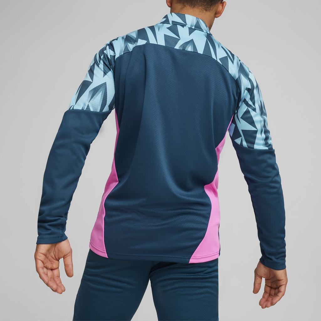 Puma Футболка мужская спортивная с длинным рукавом Individual Final Printed Casual, синяя 658982-56