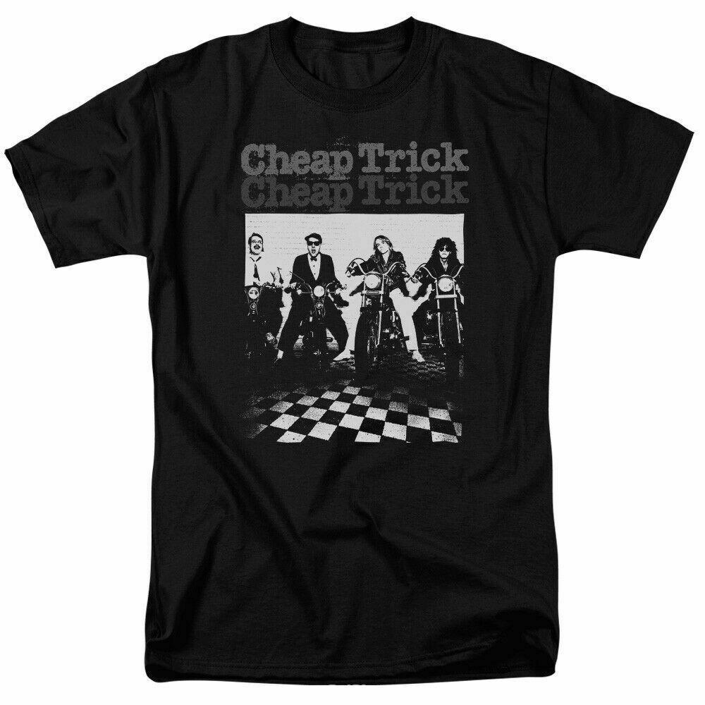 26 Футболка с принтом Cheap Trick Лицензионная атрибутика рок-н-ролльной группы Музыкальный концерт Черная унисекс футболка