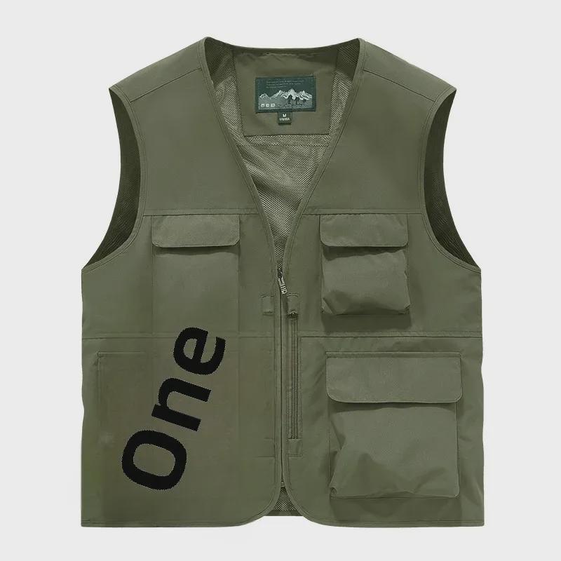 Мужской большой жилет с несколькими карманами для молодежи и пожилых людей - для работы на открытом воздухе и рыбалки