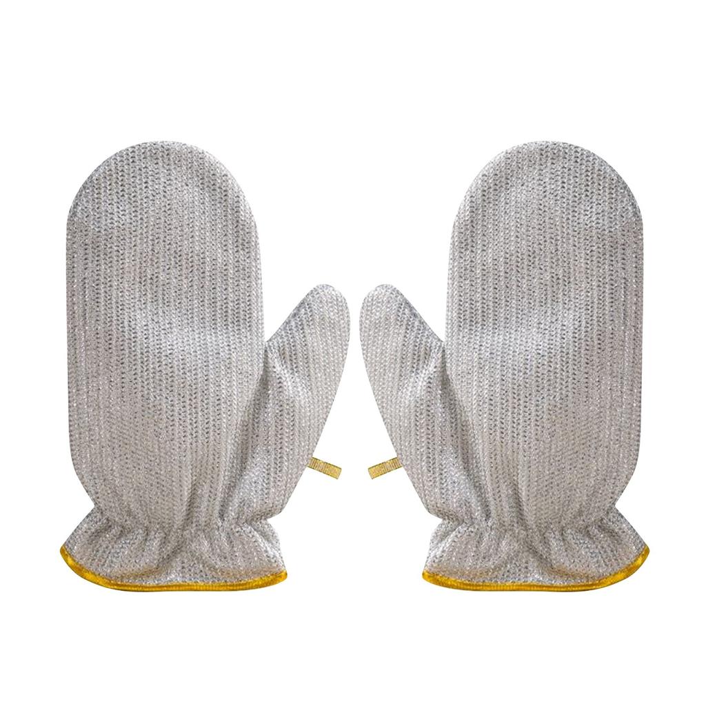A Pair Of Non Slip Fiber Cleaning Gloves, Reusable, Waterproof, Household Gloves, Suitable For Laundry, Work, Gardening, Kitchen Gloves