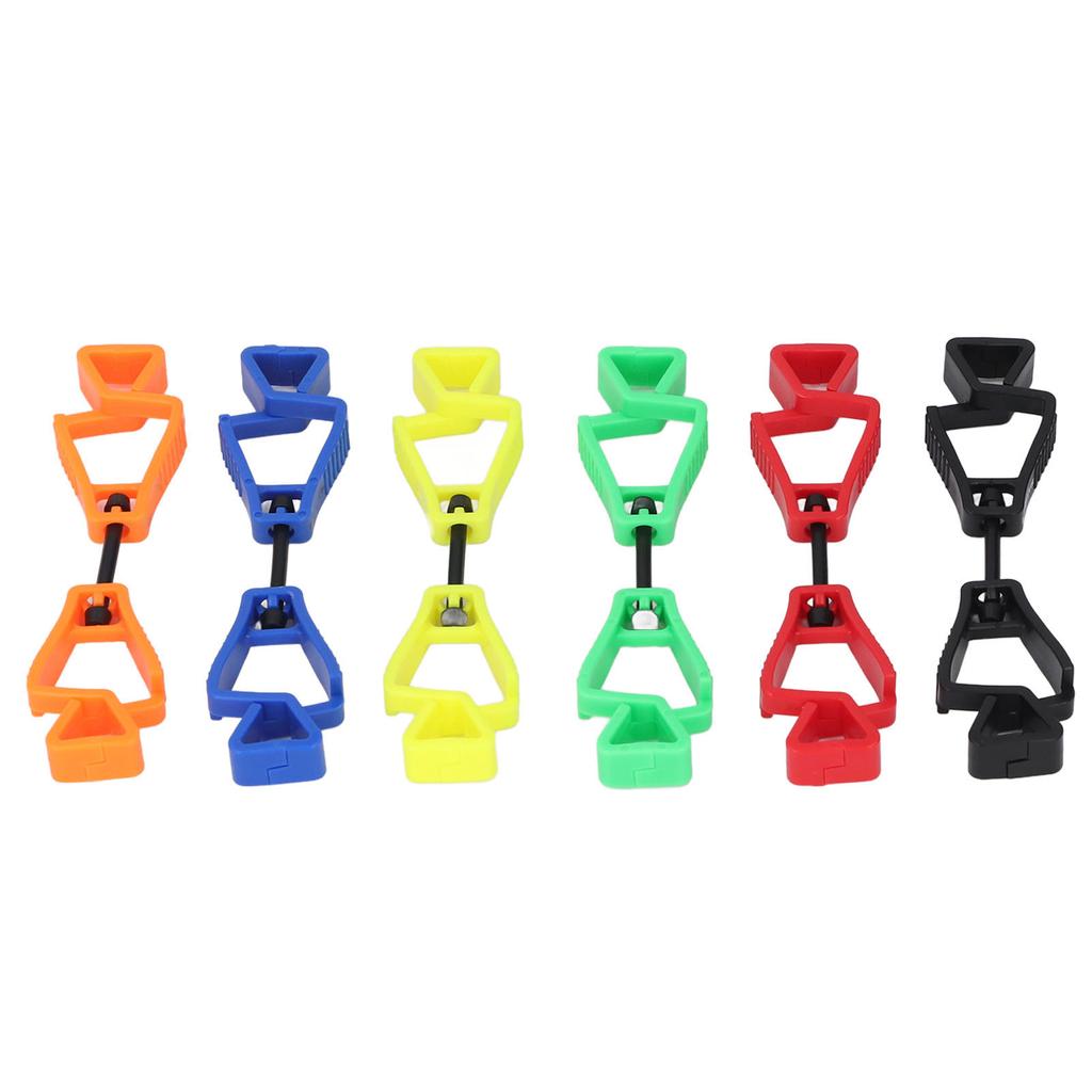 6 шт. зажим для перчаток легкий пластиковый держатель для перчаток с защитой от потери для наружных рабочих техническое обслуживание C