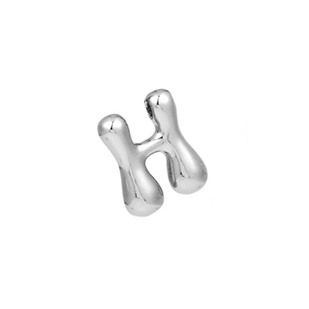 Креативное ожерелье-подвеска с буквами-пузырями A-Z для женщин Посеребренное Массивные ожерелья из нержавеющей стали Подарок