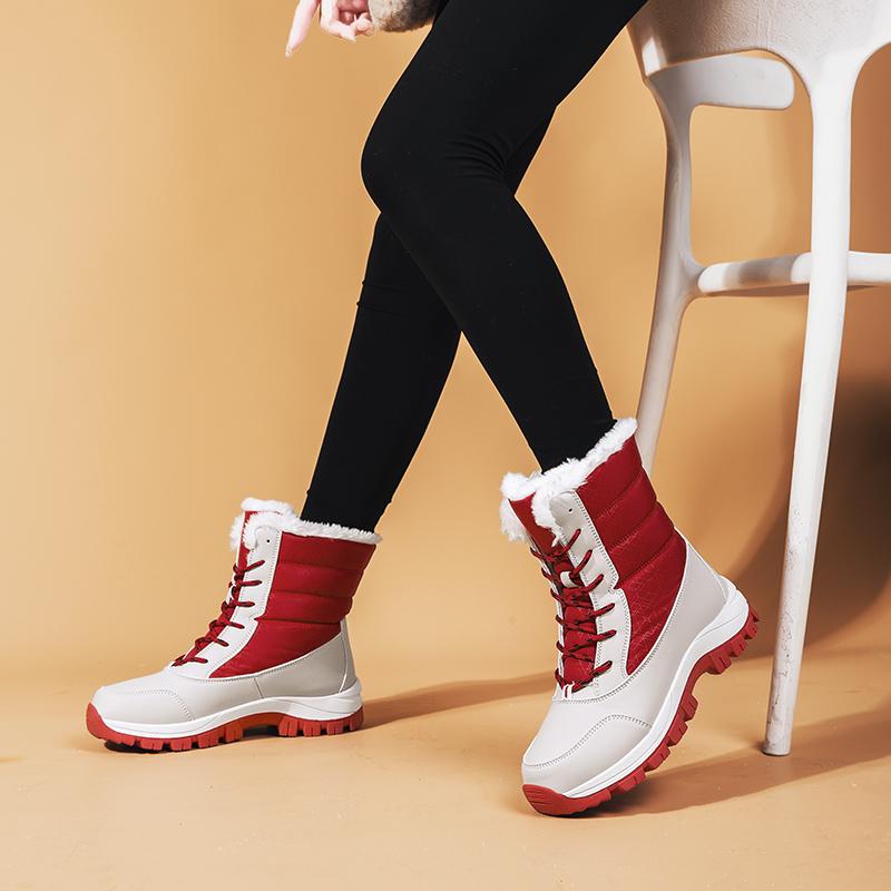 TUINANLE Зимние сапоги, плюшевые теплые ботильоны для женщин, зимняя обувь, водонепроницаемые ботинки, женская зимняя обувь