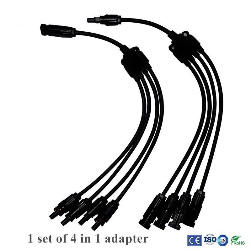 PV connector Y type parallel connection solar panel system waterprrof connector Branch Two pieces Solar Cell Connect Plug