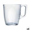 Кружка - Luminarc - Stripy - Прозрачное стекло - 250 мл - 6 штук - Подходит для микроволновой печи