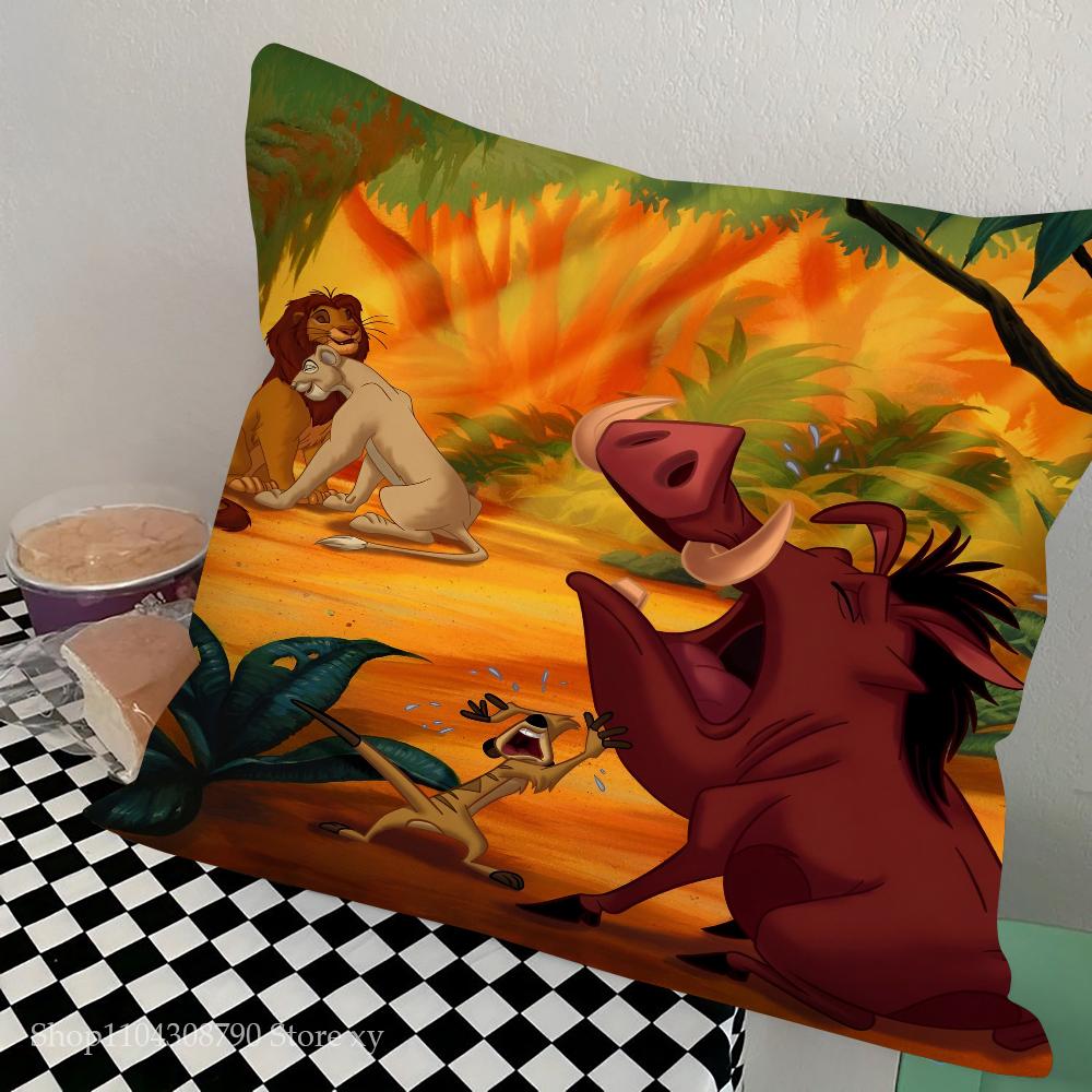 Мультфильм Король Лев Наволочка Модная Квадратная Наволочка Спальня Диван Комната Внутреннее Украшение Подушка для Отдыха Чехол 40x40