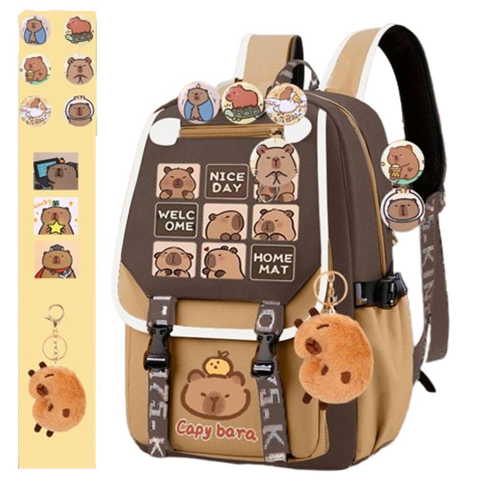 Oxford Cloth Capybara Backpack Waterproof Children's Backpack Cartoon Animal School Bag Gifts