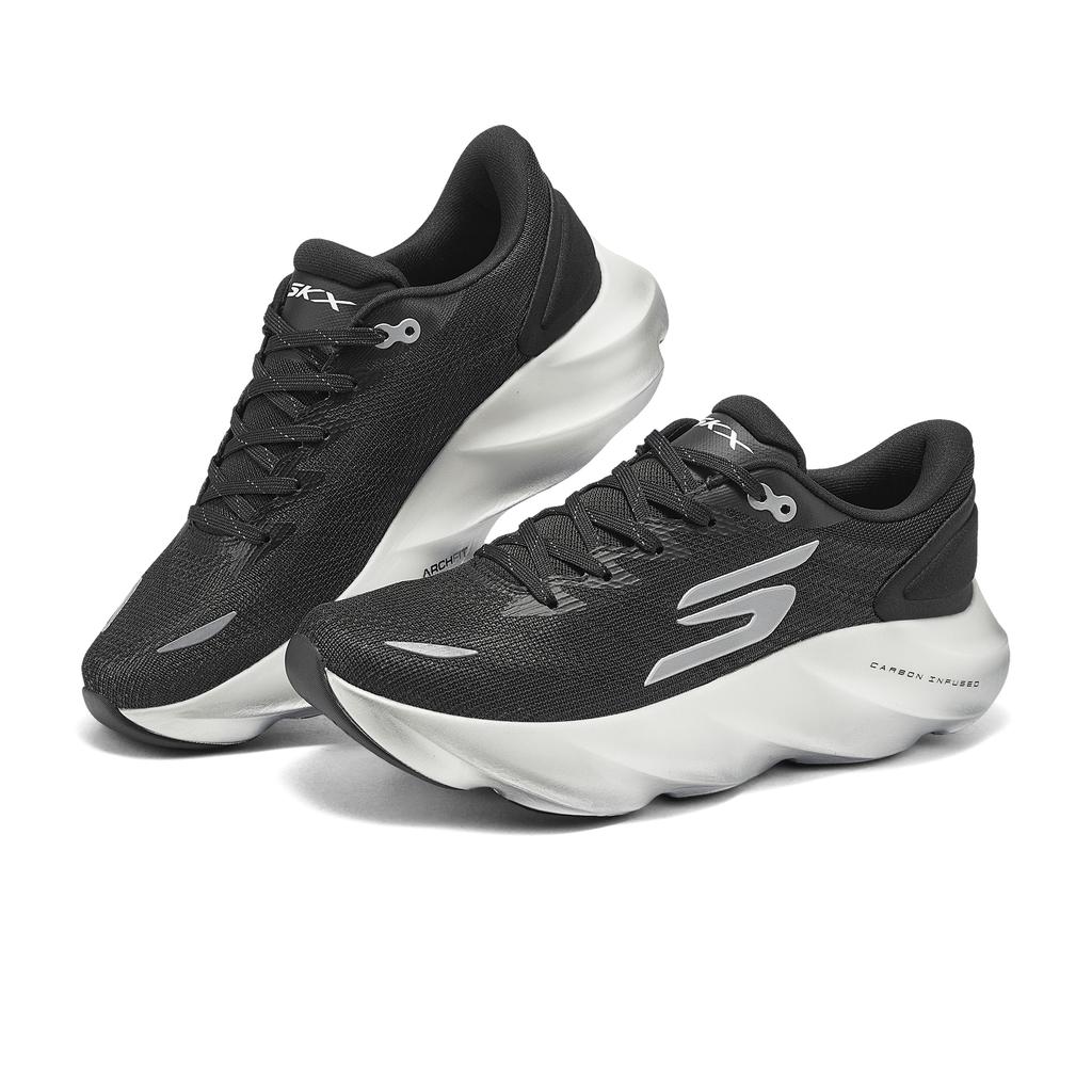 Skechers Мужские легкие поддерживающие кроссовки для бега с амортизацией Мужские кроссовки Черно-белые 246210-BKW