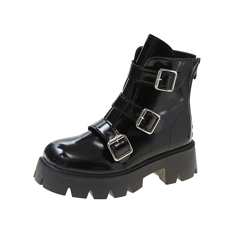 2024 Spring and Autumn Women's New Thick Sole Short Boots Motorcycle Boots Show Long Legs and Casual Style