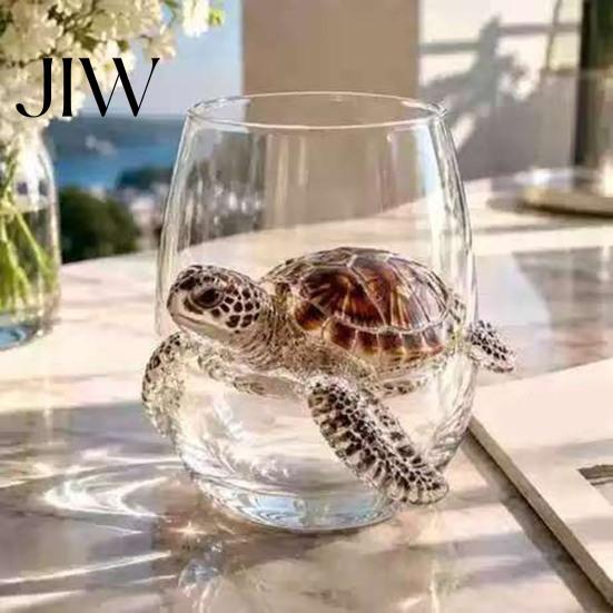 Unique Gifts for Marine Enthusiasts Octopus Glass Tumbler, Ocean Whales Seahorses Crabs Jellyfish Cocktail Cup Home Deep Sea Style Kitchen Decor Bar,