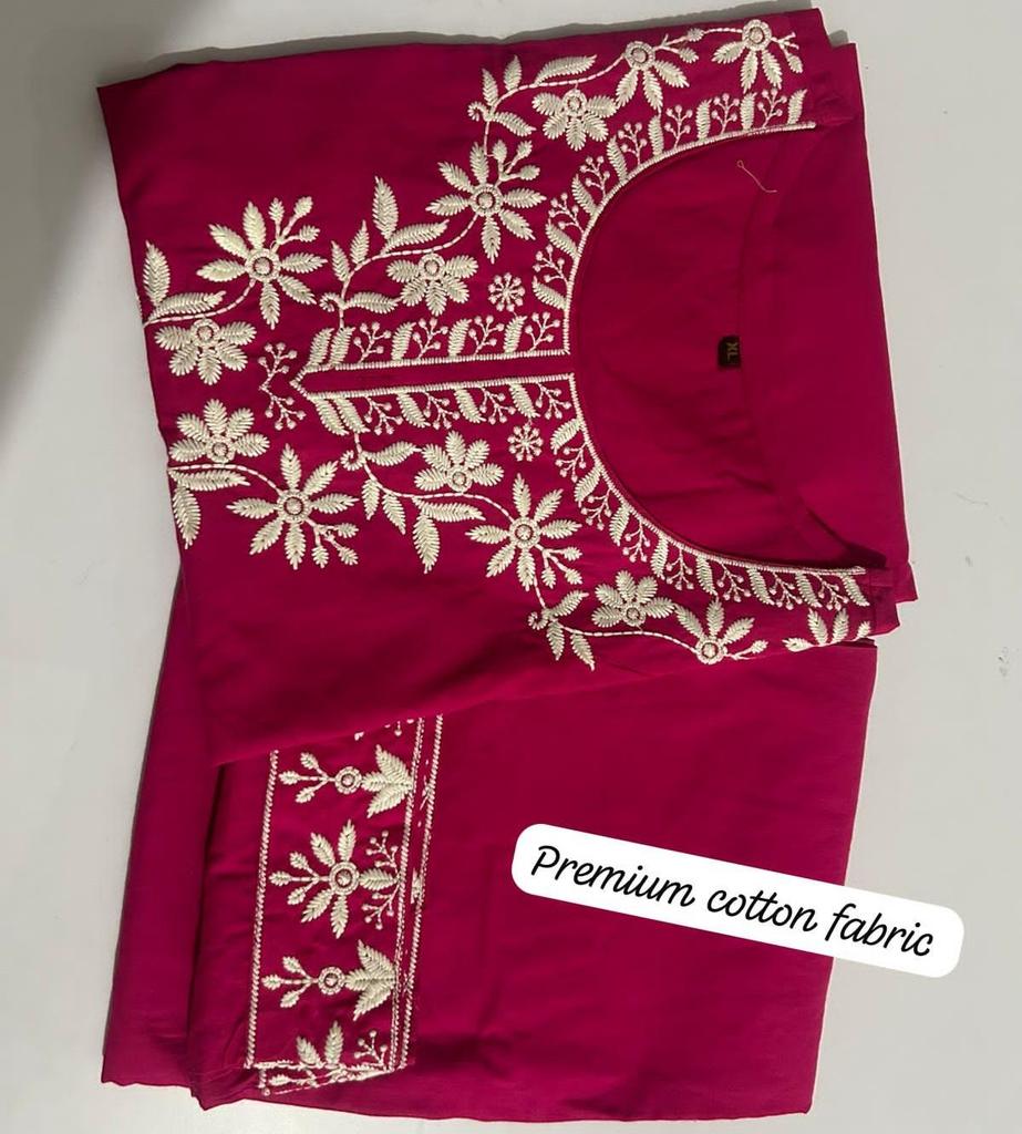 Индийский женский дизайнерский комплект из чистого хлопка в стиле чикенкари, праздничный наряд, болливудская курти