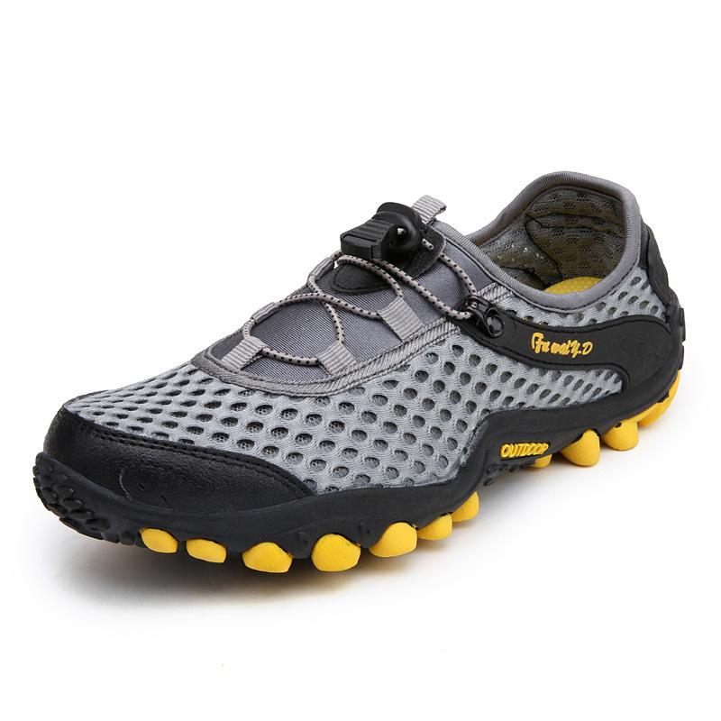 Дышащая сетка, уличная обувь, обувь для хайкинга, мужская легкая обувь с одной педалью для рыбалки, хайкинга, пляжа, для брода, для ручья, женская