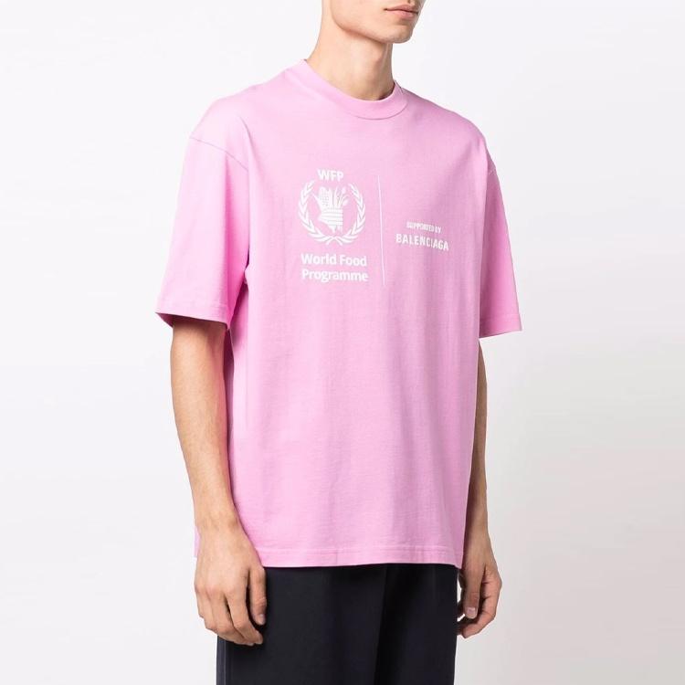 Balenciaga x WFP T-Shirt Medium Fit 'Pink' Men's 612966THV845621