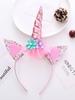 1pc Unicorn Headband, Birthday Party, Cartoon Plastic Headwear, Home Decor, Party Party Decor