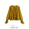 Araltay New Arrival Fashion Style Women's Clothing Fashion All-Match Draping Effect Laminated Decoration Tops 5039211 515