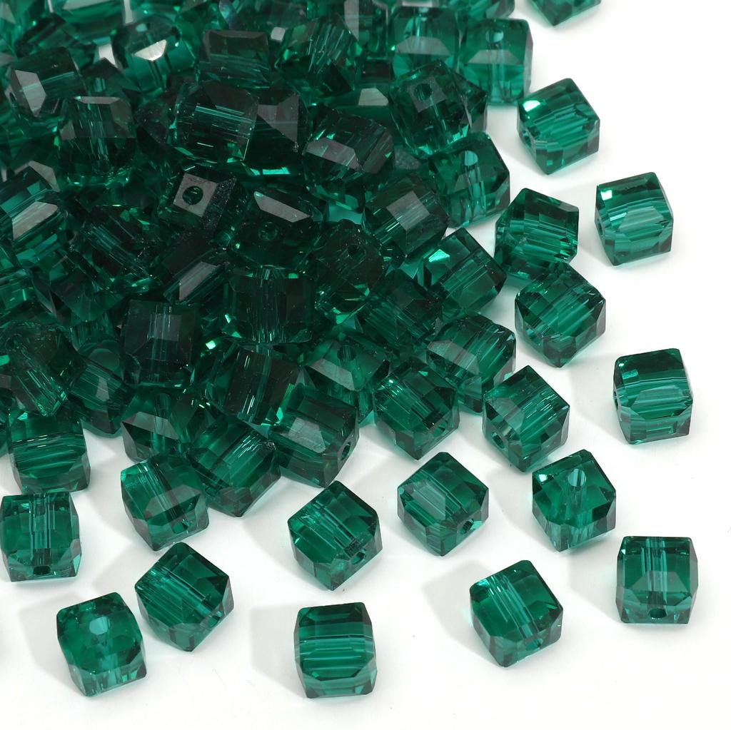 Прозрачные стеклянные хрустальные квадратные бусины разных цветов для изготовления бижутерии своими руками