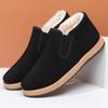 New Winter Style Old Beijing Cloth Shoes with Fleece and Thickened Warmth Boots, Soft-soled Anti-slip Cotton Shoes