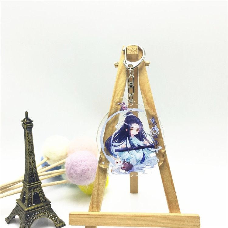 Аниме игры Вэй Усянь Лан Чжань персонаж мультфильма акриловый брелок металлическое кольцо автомобильная сумка украшение для ключей аксессуар подарок аниме подарки кулон